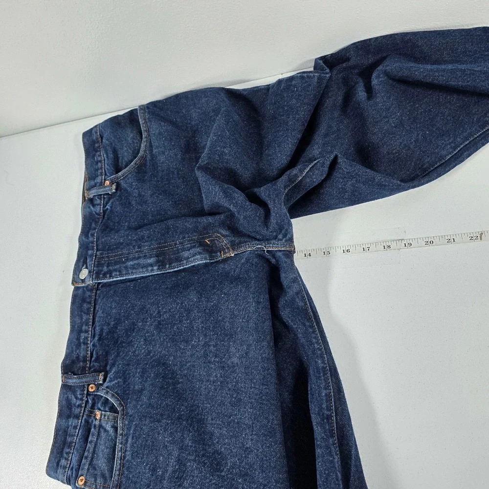 Levis 517 Mens Dark Wash Boot Cut Denim Jeans 44x32 Indigo Blue 100% Cotton